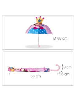 Kinderregenschirm Prinzessin in Rosa