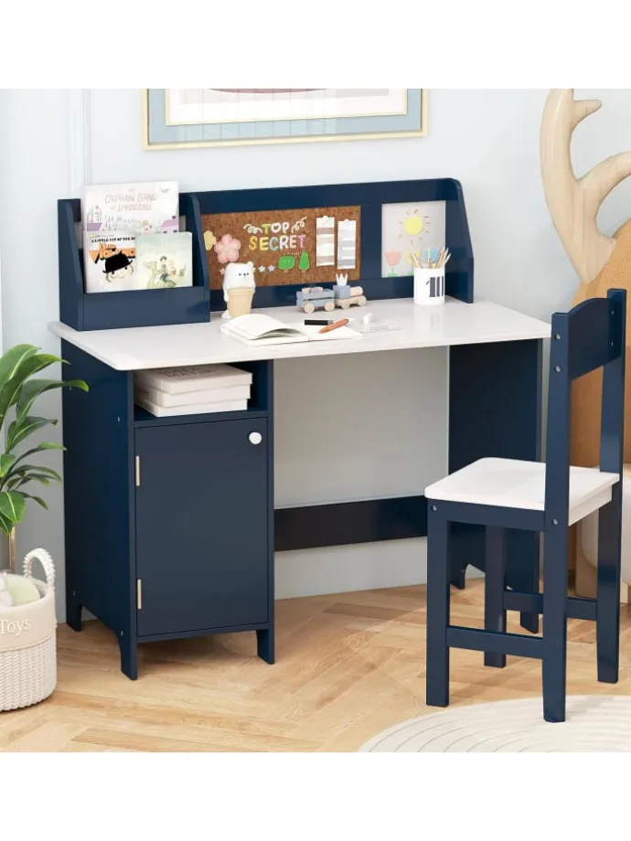 Kinderschreibtisch Set in Blau