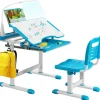 Kinderschreibtisch Set mit Licht ab 4 Jahren in Blau