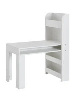 Kinderschreibtisch 90x50x110 cm Maltisch Kinderzimmer mit Regal,