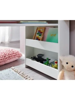 Kinderschreibtisch 90x50x110 cm Maltisch Kinderzimmer mit Regal,