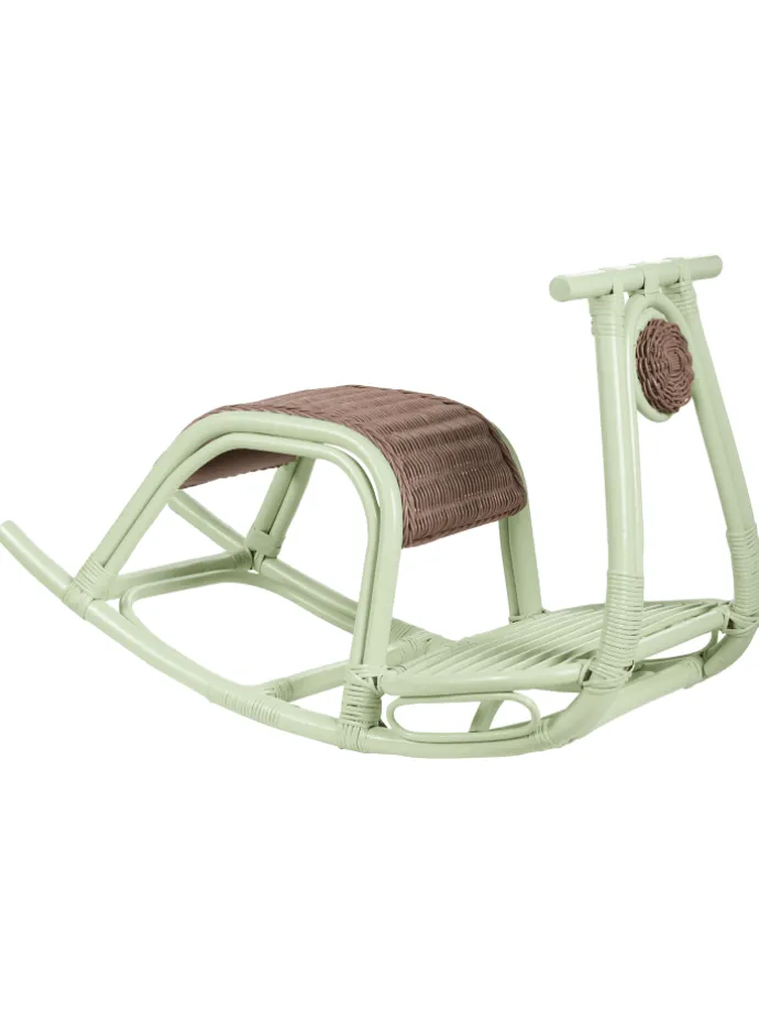 Kindersessel ASPRIA in Grün/Braun - (W) 42 x (H) 53 x (L) 85 cm