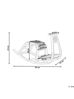 Kindersessel ASPRIA in Grün/Braun - (W) 42 x (H) 53 x (L) 85 cm