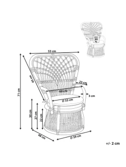 Kindersessel TEMENI in - (W) 53 x (H) 71 x (L) 48 cm