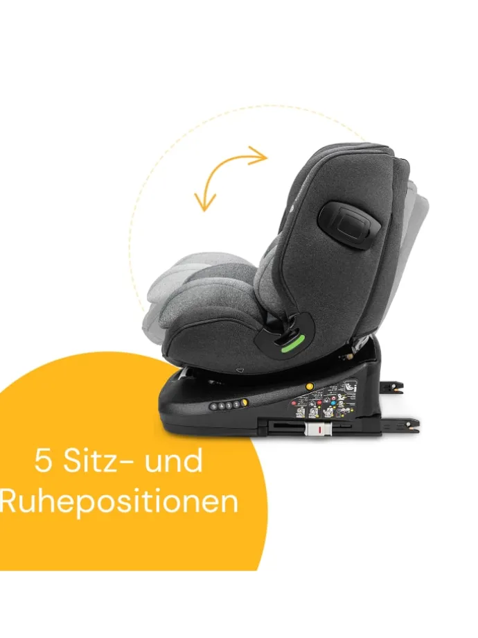 Kindersitz "Eno360 i-Size" in Dark Grey Melange - 40 bis 150 cm