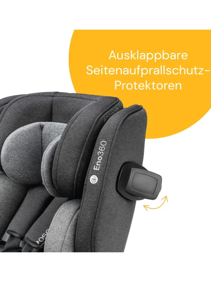 Kindersitz "Eno360 i-Size" in Dark Grey Melange - 40 bis 150 cm