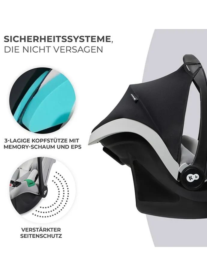 Kindersitz "Mink Pro i-Size" mit Basisstation in Grau - Gruppe 0+
