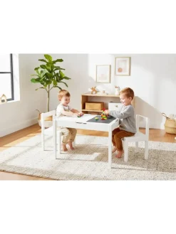 Kindersitzgruppe Linnea, weiß, 3-tlg., 65 x 50 x 47 cm