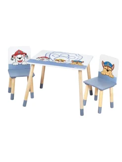 Kindersitzgruppe Paw Patrol, 2 Stühle & Tisch, Holz weiß
