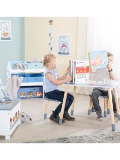 Kindersitzgruppe Paw Patrol, 2 Stühle & Tisch, Holz weiß
