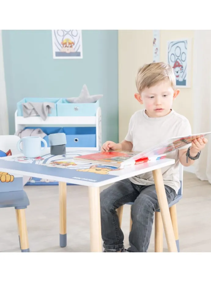 Kindersitzgruppe Paw Patrol, 2 Stühle & Tisch, Holz weiß