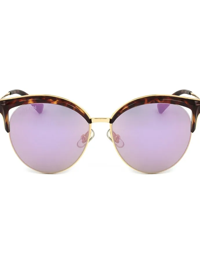 Kinder-Sonnenbrille in Gold-Schwarz-Braun/ Lila