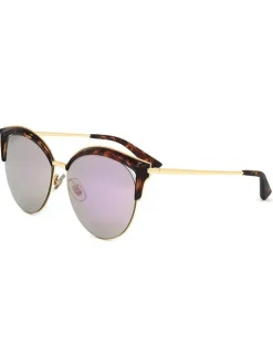 Kinder-Sonnenbrille in Gold-Schwarz-Braun/ Lila