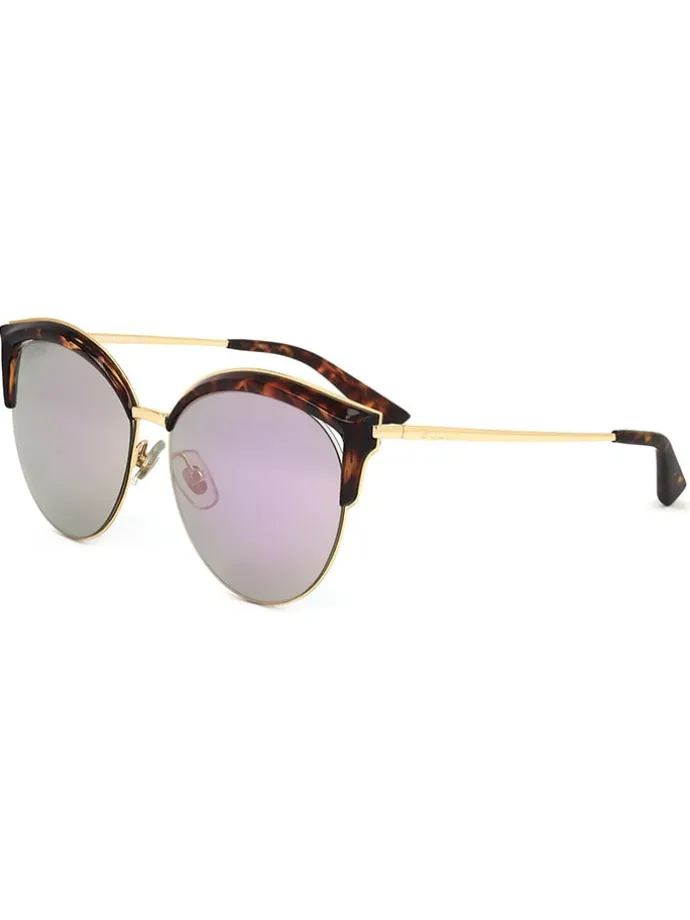 Kinder-Sonnenbrille in Gold-Schwarz-Braun/ Lila