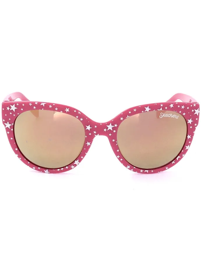 Kinder-Sonnenbrille in Pink-Weiß/ Hellbraun
