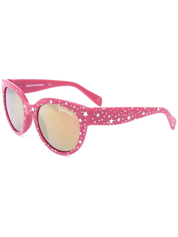 Kinder-Sonnenbrille in Pink-Weiß/ Hellbraun