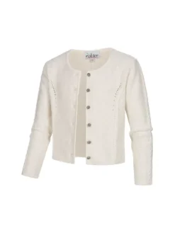 Kinderstrickjacke Amira Madl in Altweiß