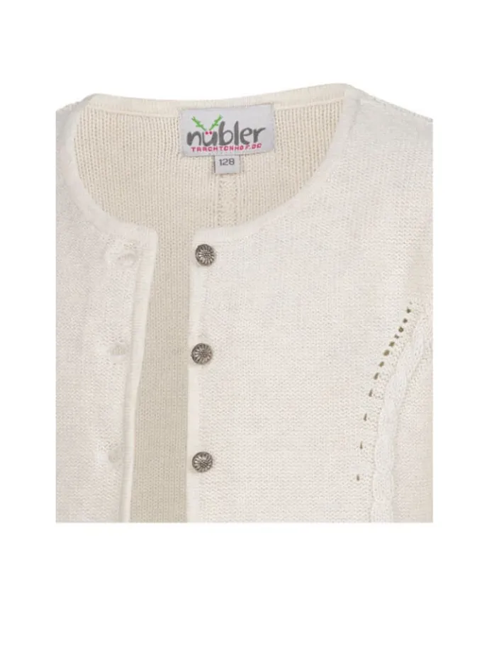 Kinderstrickjacke Amira Madl in Altweiß