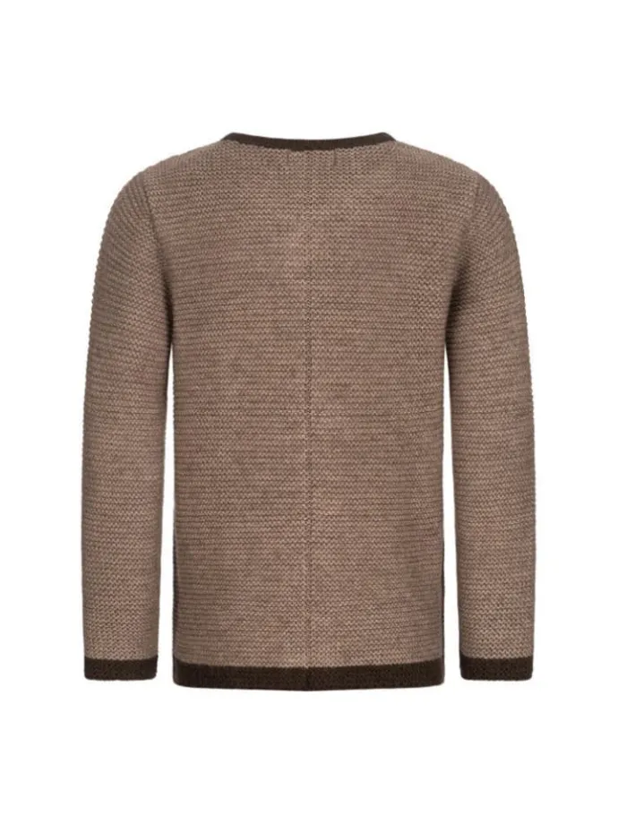 Kinderstrickjacke Langarm Ignaz Bua in Braun