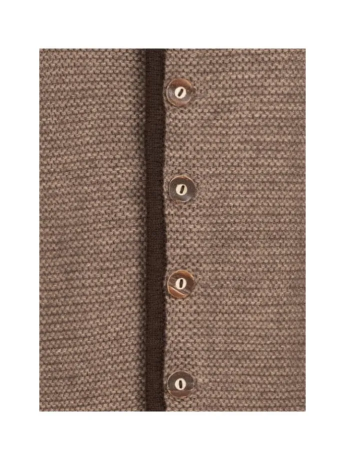 Kinderstrickjacke Langarm Ignaz Bua in Braun