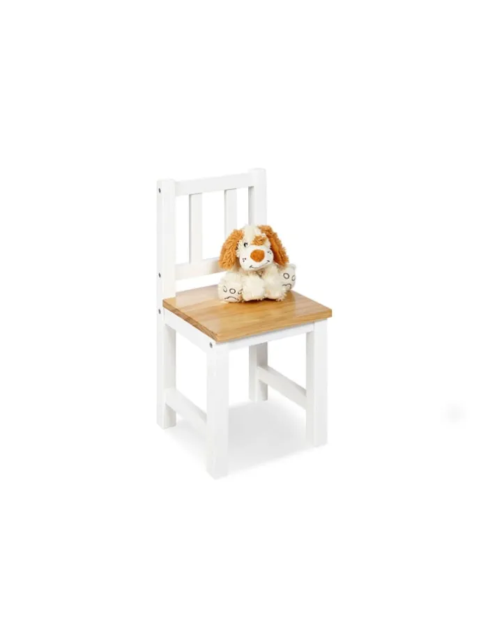 Kinderstuhl Fenna, weiß/natur, 25.5 x 25.5 x 55 cm