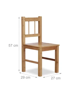Kinderstuhl in Natur - (B)27 x (H)57 x (T)29 cm