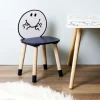 Kinderstuhl "Monsieur Heureux" in Blau - (B)28 x (H)52 x (T)28 cm