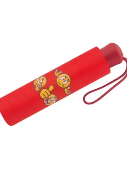 Kinder-Taschenschirm mit reflektierenden Streifen Emoji Blue