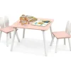 Kindertisch mit 2 Stühlen in Rosa