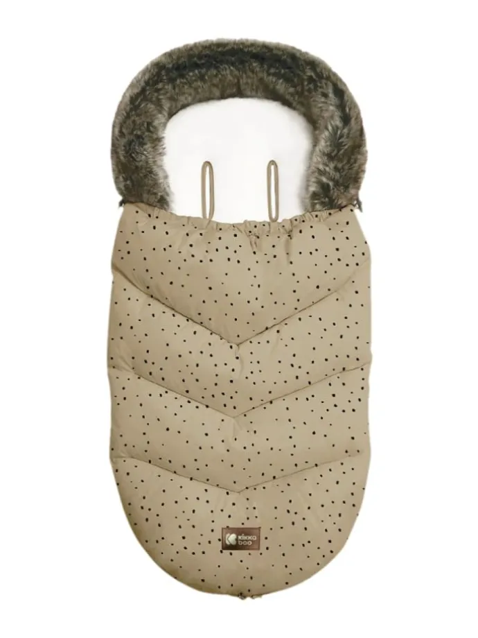 Kinderwagen Fußsack Luxury Fell in braun