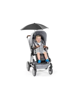 Kinderwagen-Sonnenschirm schwarz in Schwarz ab 6 Monate