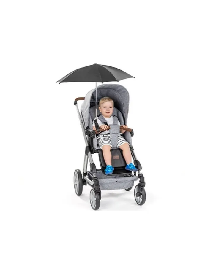 Kinderwagen-Sonnenschirm schwarz in Schwarz ab 6 Monate