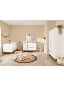 Kinderzimmer-Set Juna breit groß mit Windeleimerauszug, 4-tlg.