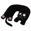Kirschkernkissen "The Cat" in Schwarz - (L)31 x (B)29 cm