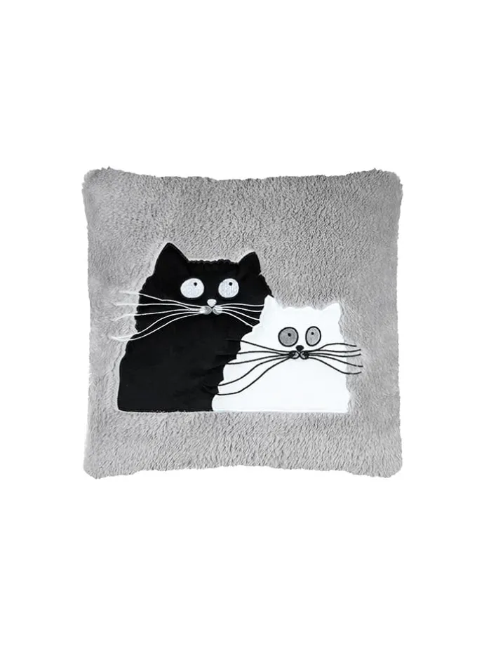 Kissen "Douillet" in Grau - (L)45 x (B)45 cm