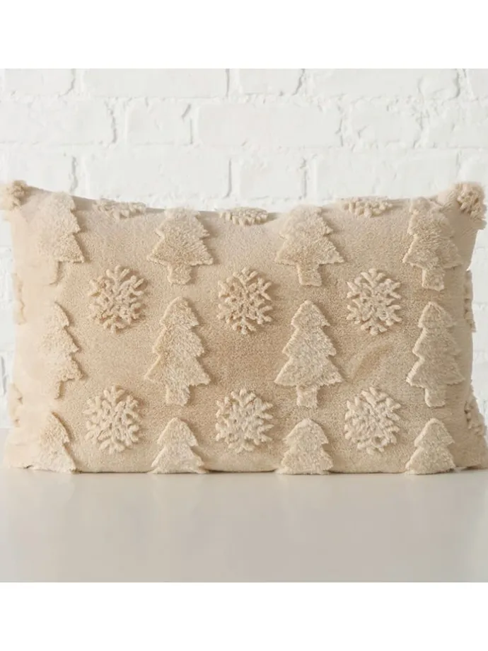 Kissen "Naina" in Beige - (L)48 x (B)30 cm