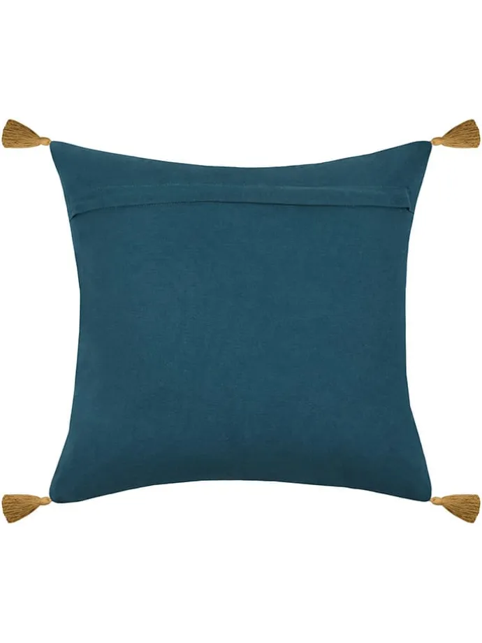 Kissen "Uniola" in Bunt/ Dunkelblau - (L)45 x (B)45 cm