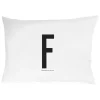 Kissenhülle "F" in Weiß - (L)70 x (B)50 cm
