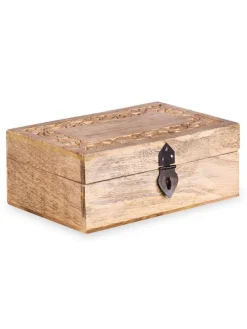 Kiste "Sombre" in Beige - (B)22 x (H)8 x (T)14 cm