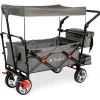 Klappbollerwagen "AddPlus" mit Bremse in Grau - (B)120 x (H)67 x (T)56 cm