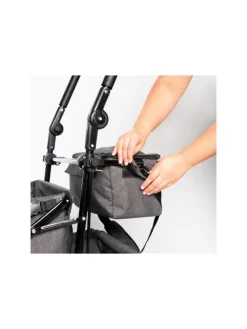 Klappbollerwagen AddPlus mit Bremse, inkl. Regenschutz in Grau, 120 x 56 x …
