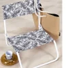 Klappstuhl "Chaise" in Schwarz/ Weiß - (B)52 x (H)37 x (T)50,5 cm