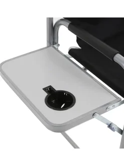 Klappstuhl in Schwarz/ Silber - (B)61 x (H)78 x (T)42 cm