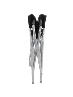 Klappstuhl in Schwarz/ Silber - (B)61 x (H)78 x (T)42 cm
