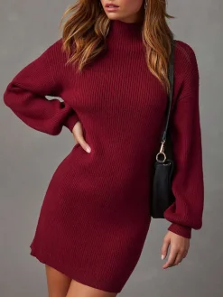 Kleid in Bordeaux