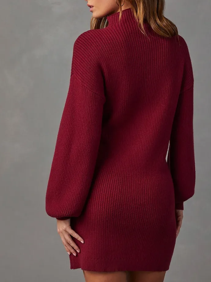 Kleid in Bordeaux