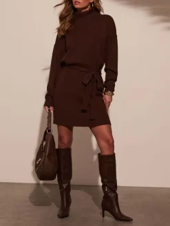 Kleid in Braun