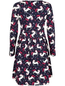 Kleid in Dunkelblau