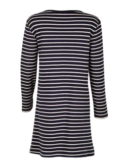 Kleid in Dunkelblau/ Weiß