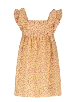 Kleid in Gelb/ Rosa